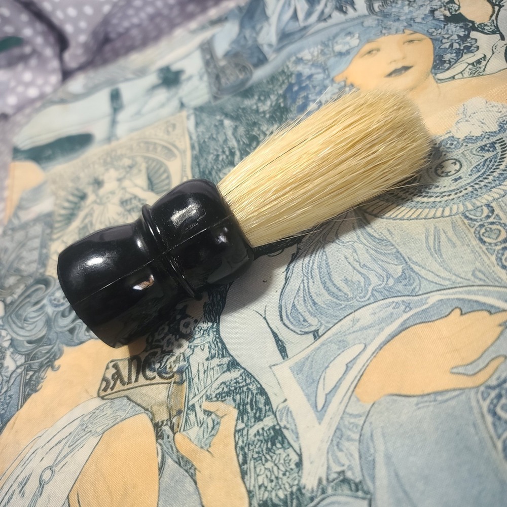 VINTAGE MADE RITE U.S.A. STERILIZED PURE BRISTLE SHAVING BRUSH #5 Vgc Grandpa
